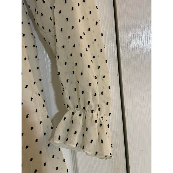 Thirty Thirty blk and wht polka dot baby doll Y2K fairy dress size XL - Picture 3 of 8